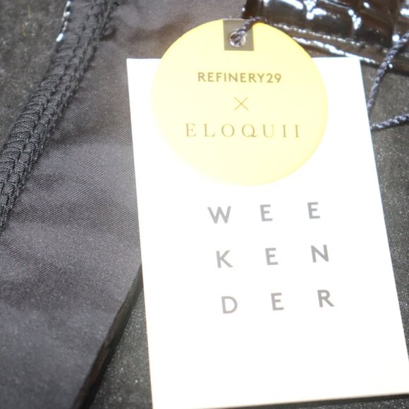 Eloquii X Refinery29 Faux Patent Black Skirt, Size 18, NWT - Picture 5 of 15